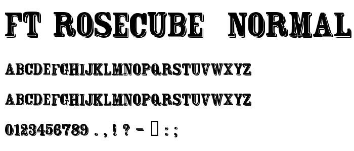 FT Rosecube  normal font